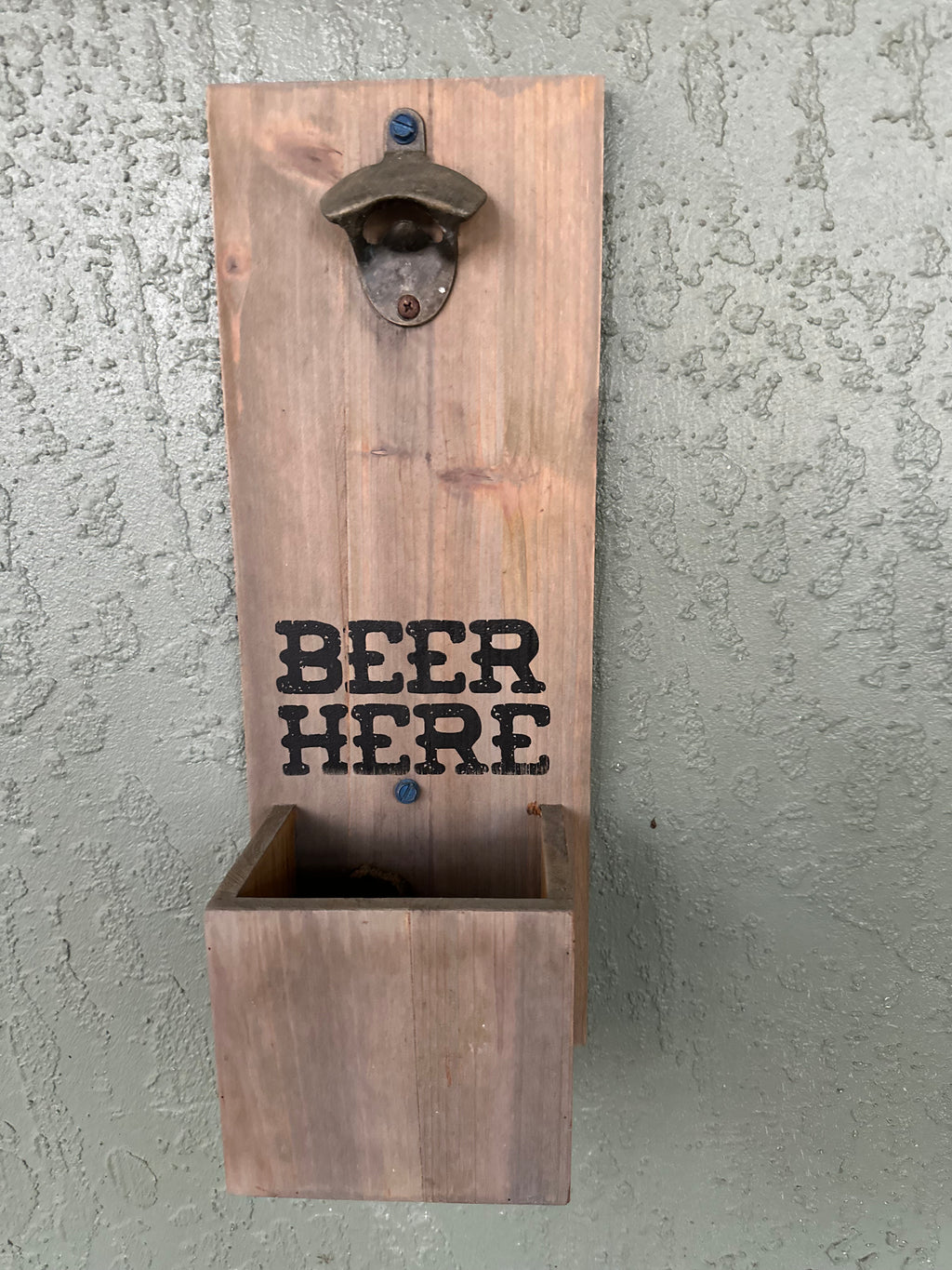 Rustic Handmade Wooden Bottle Opener
