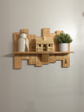 Rustic Handcrafted Wooden Wall Shelf