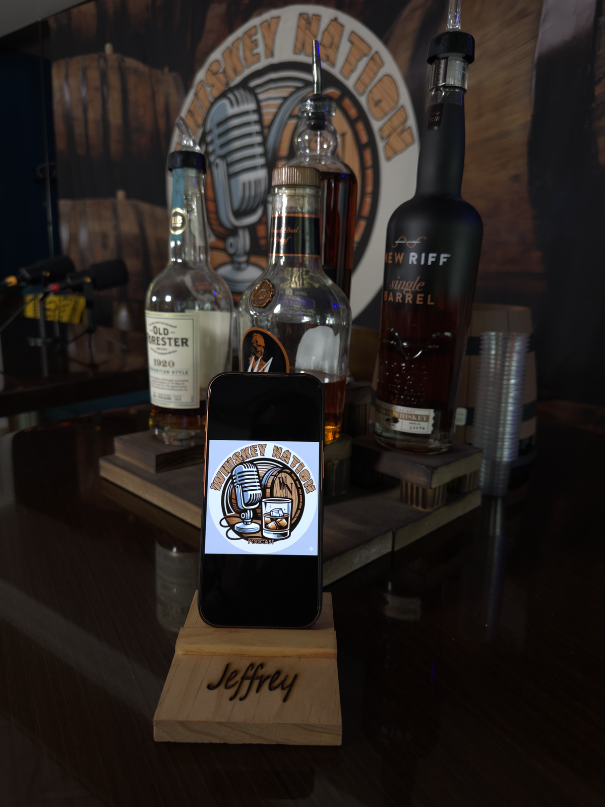 Custom Engraved Wooden Phone Holder