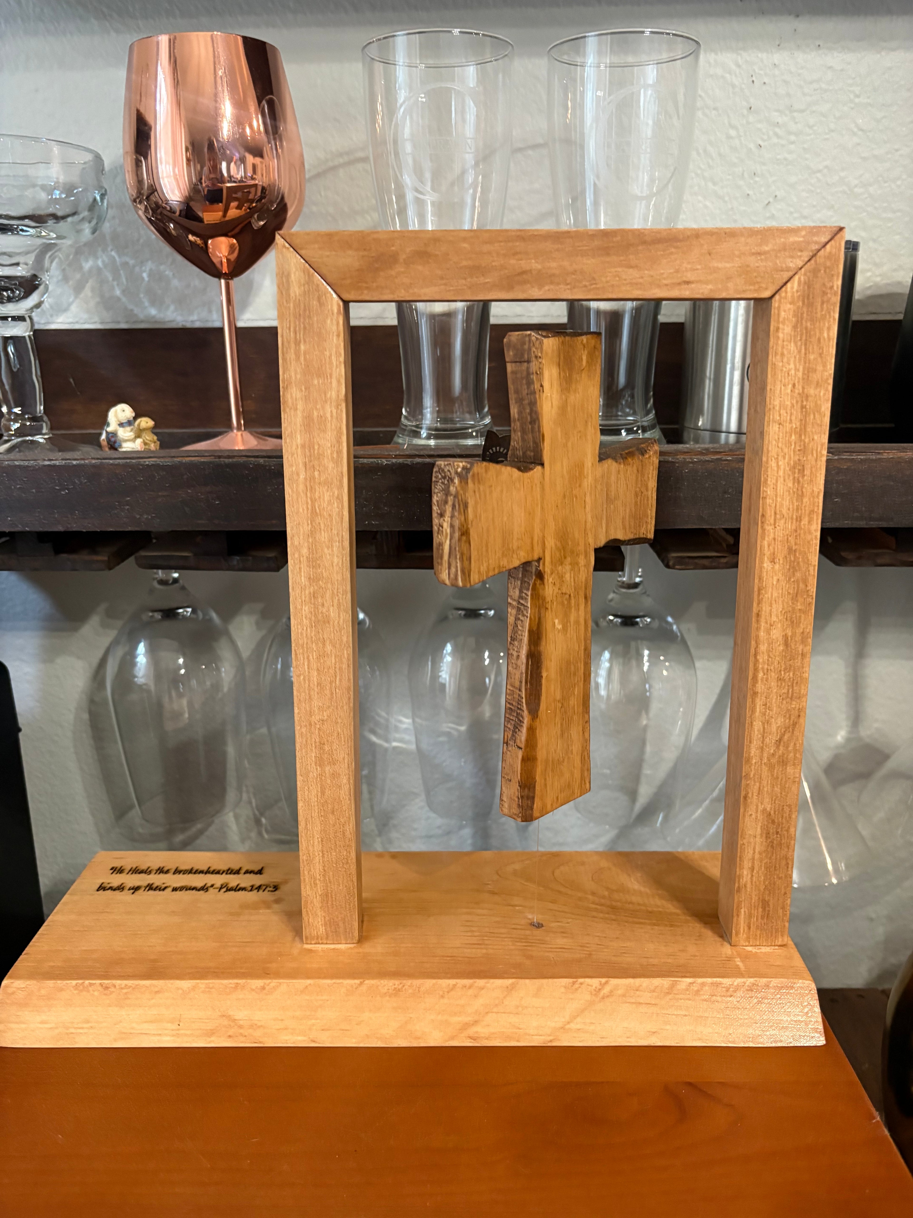 Handmade Floating Cross