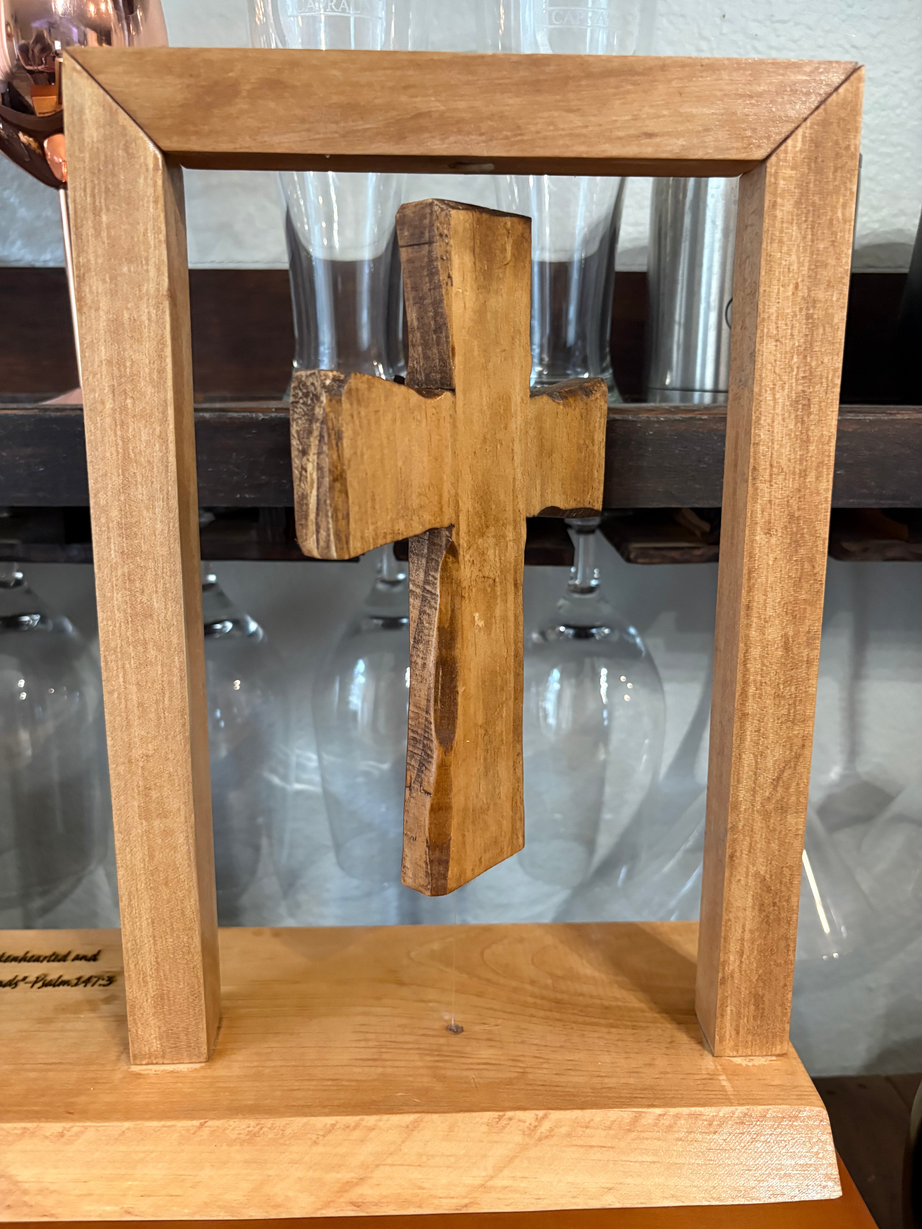 Handmade Floating Cross