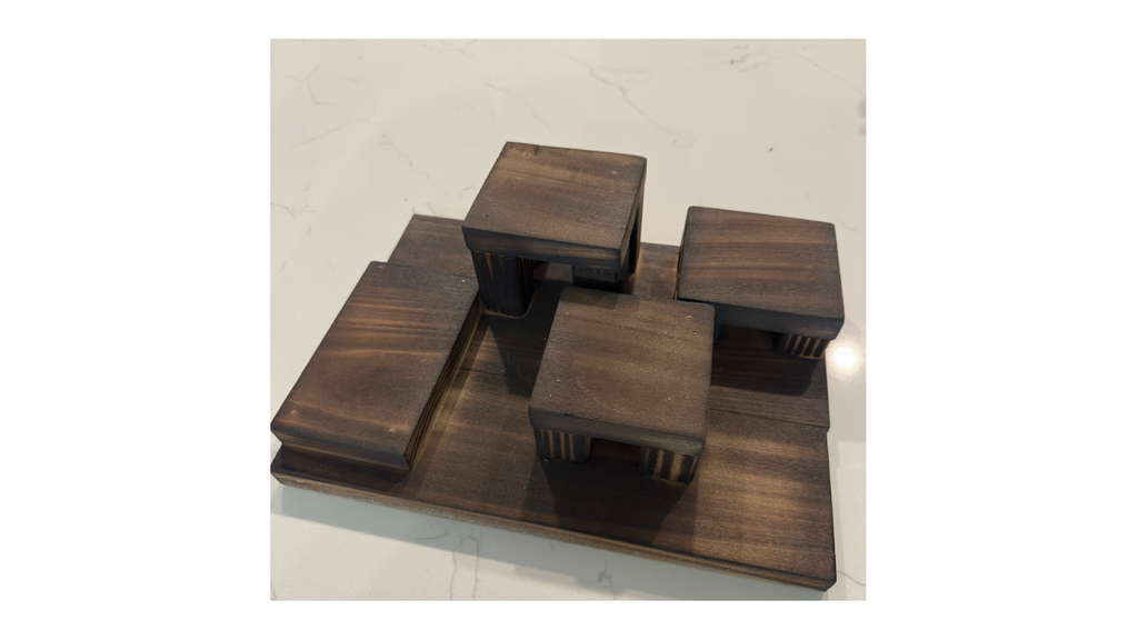 Handmade Wooden Wine Bottle Display